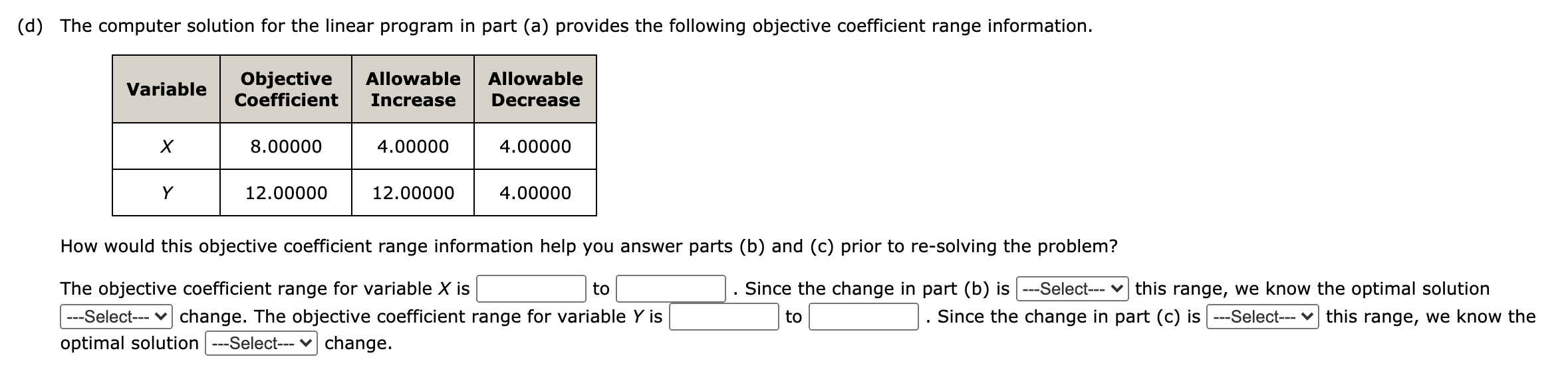 Consider the following linear program. Please
