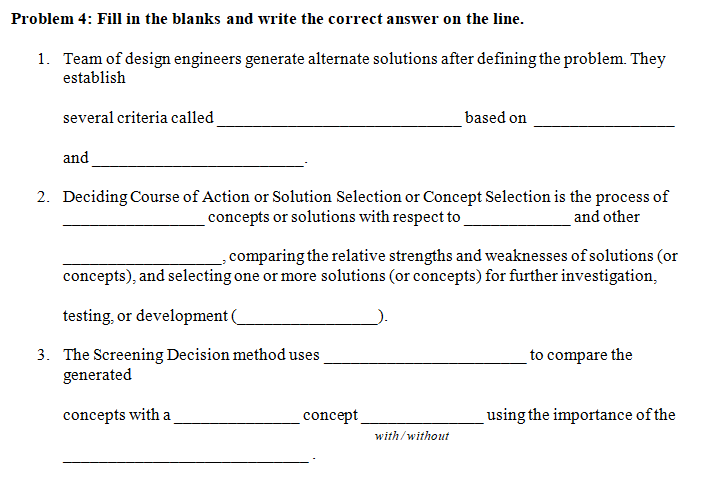 please answer correctly to these question Problem