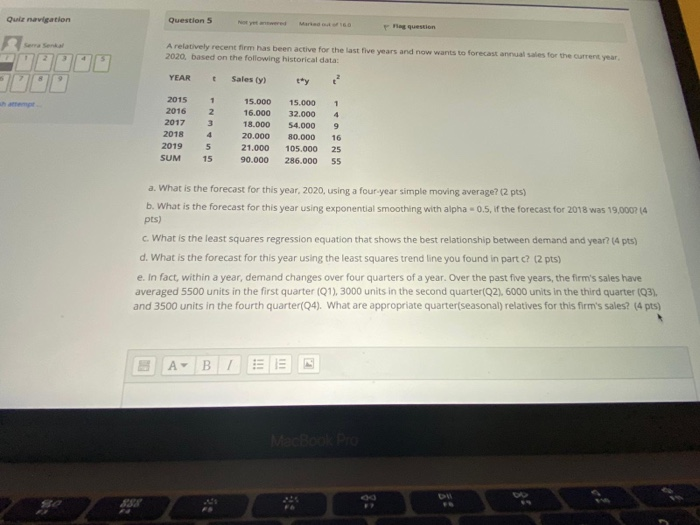 Qul navigation Question 5 160 Flag question A