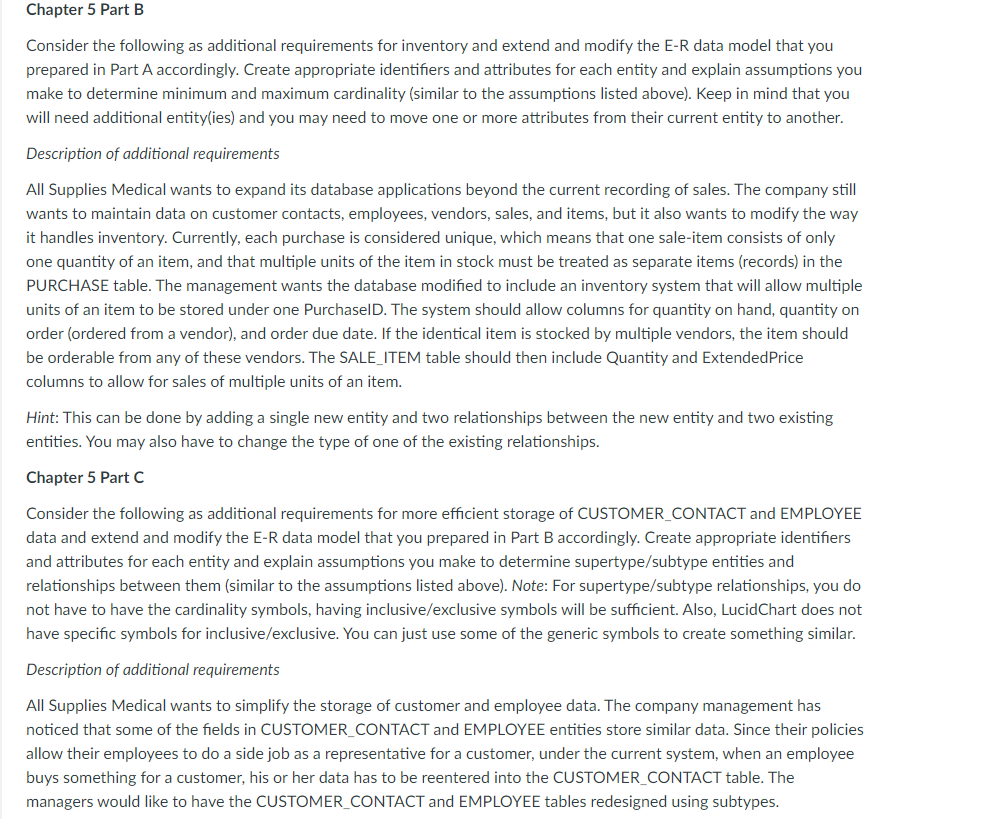 Chapter 5 Part B Consider the following as