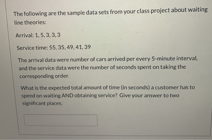 The following are the sample data sets from your