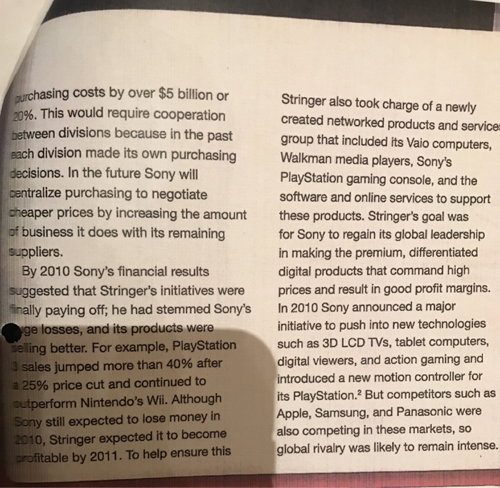 why did sony choose sir howard stringer to be the