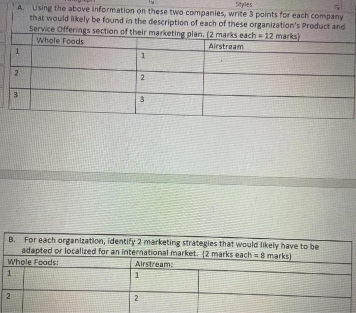 . . . . . 2. Read the descriptions below about