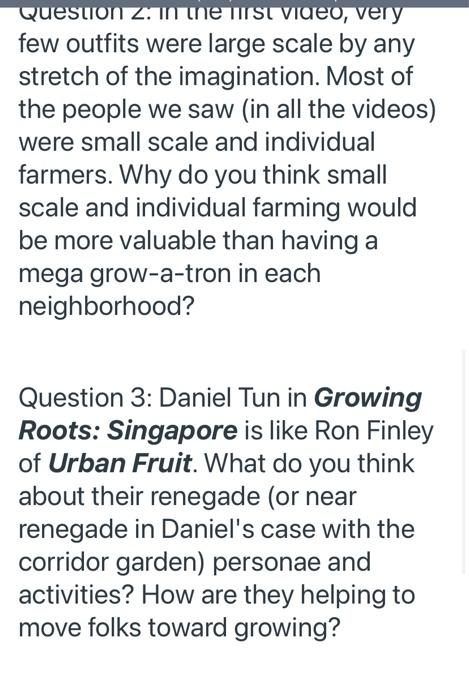 Question 1: If you could be any VEGETABLE, what