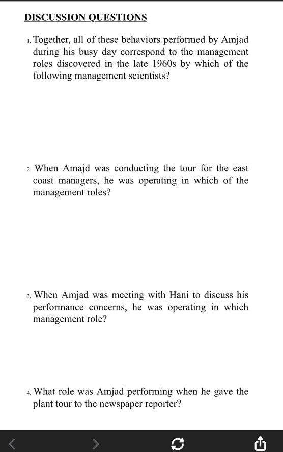 5. When Amjad was reviewing the new equipment