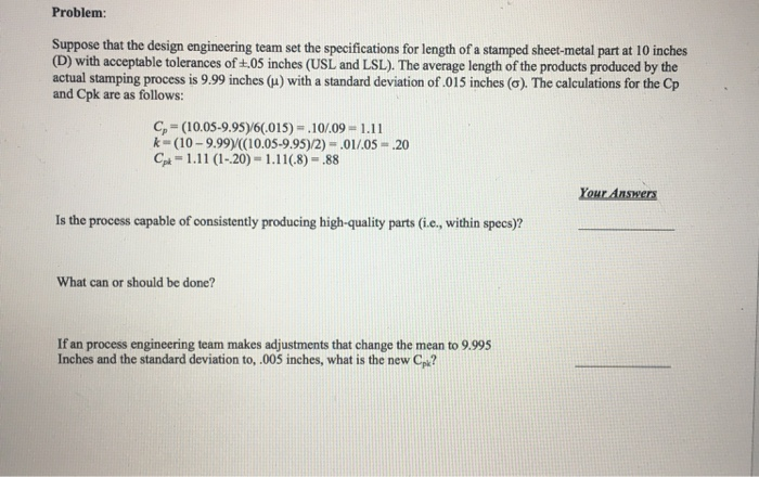 Problem: Suppose that the design engineering team