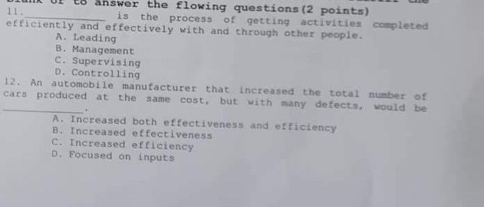 answer the flowing questions (2 points) 11. is