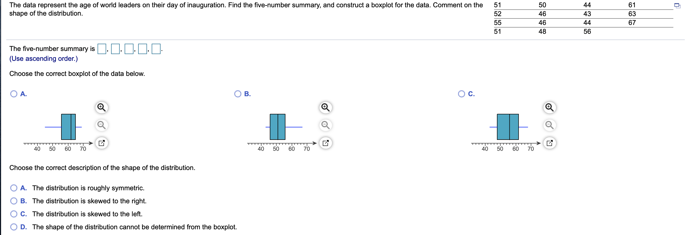 The following data represent the miles per gallon