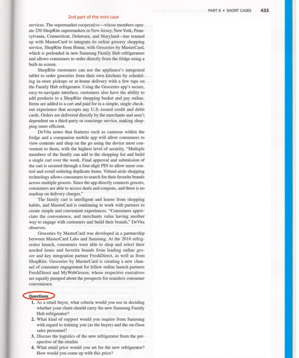 Please read and respond to the Mini Case found in