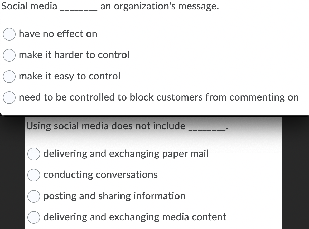 an organization's message. have no effect on make