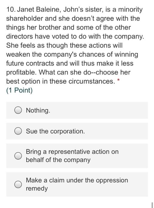 9. Your company makes an agreement with a small