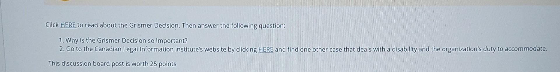 Click HERE to read about the Grismer Decision.