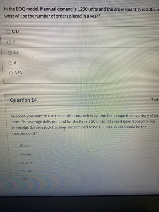Question 10 7 pts Suppose you want to implement a