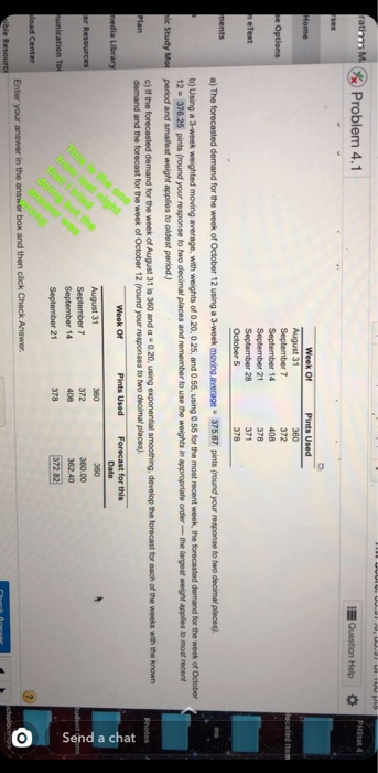 just part c pls rathon M Problem 4.1 Bob PHStat 4