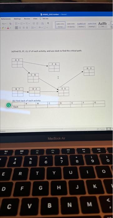 (b) Uist all the paths in the network.