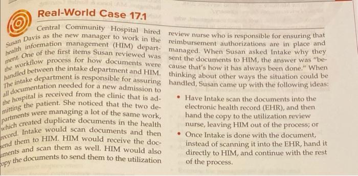 Question 1: What is the process Susan is