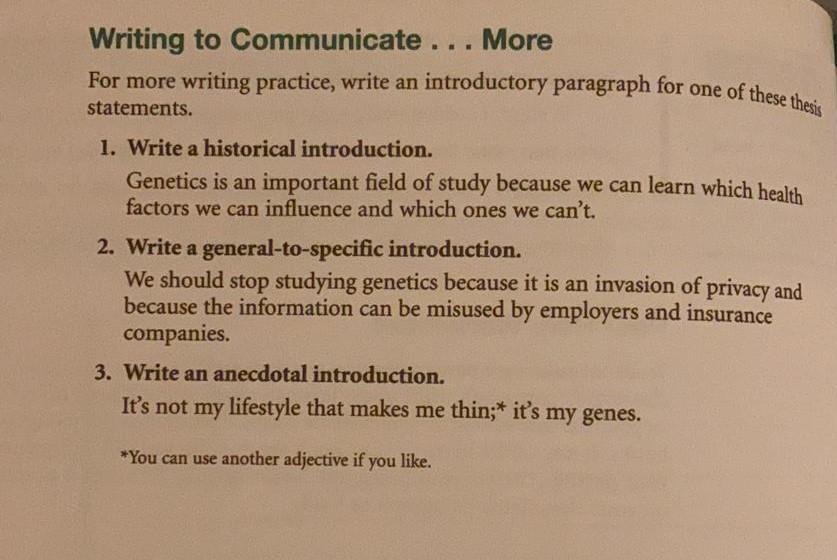 Writing to Communicate ... More For more writing