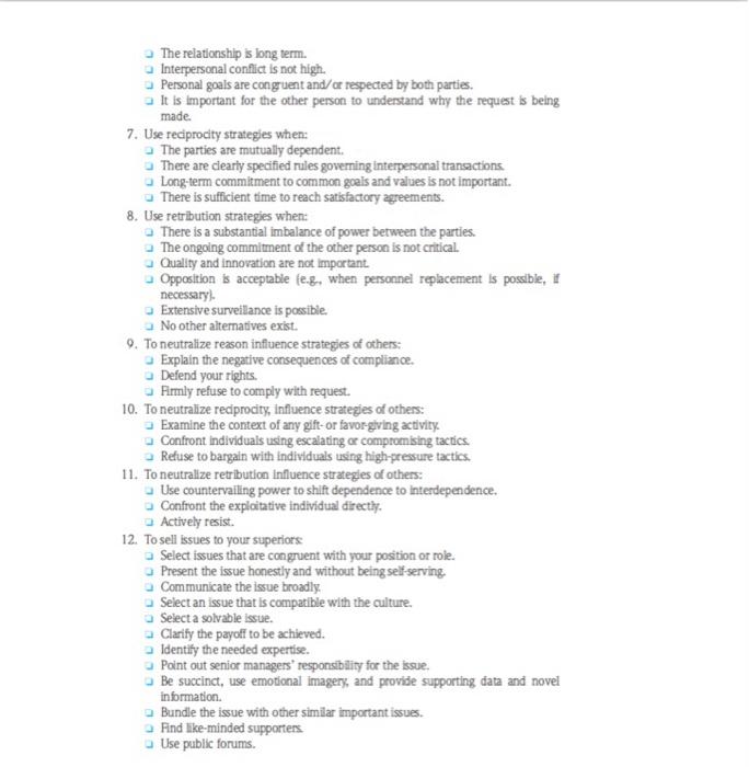 Using the guidelines for gaining power, develop a