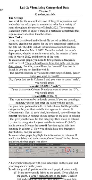 A bar graph will appear with your categories on