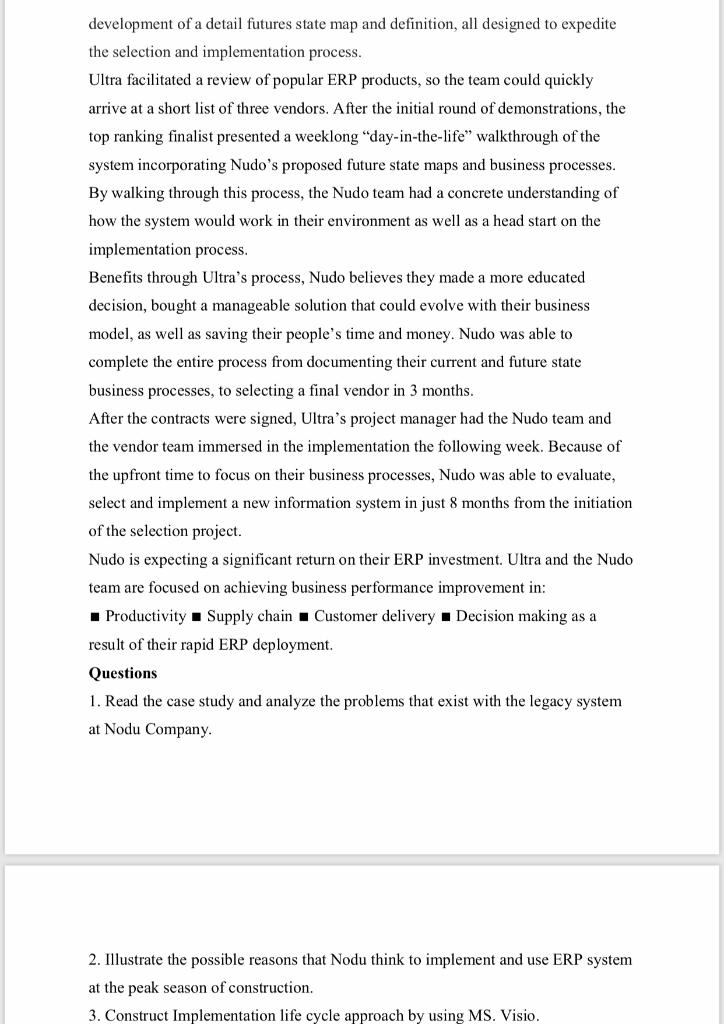 Case Study: NUDO PRODUCTS ERP is a daunting task