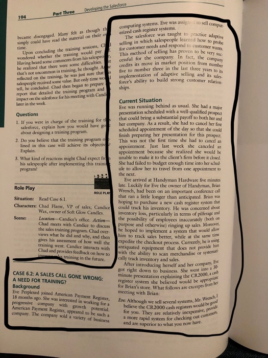 Case 6.2 Developing the Salesforce Part Three to