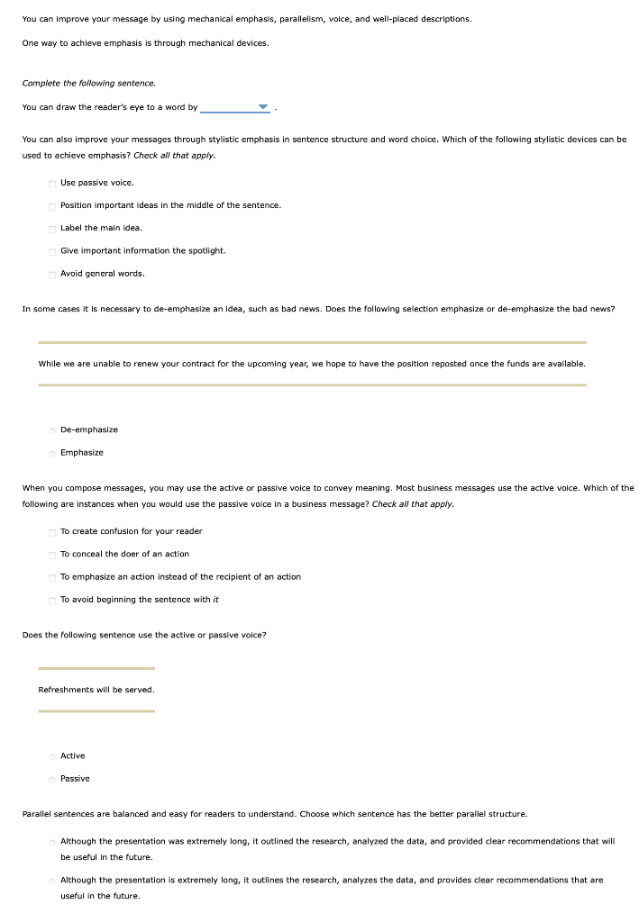 You can improve your message by using mechanical