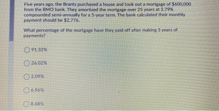 Five years ago, the Brants purchased a house and