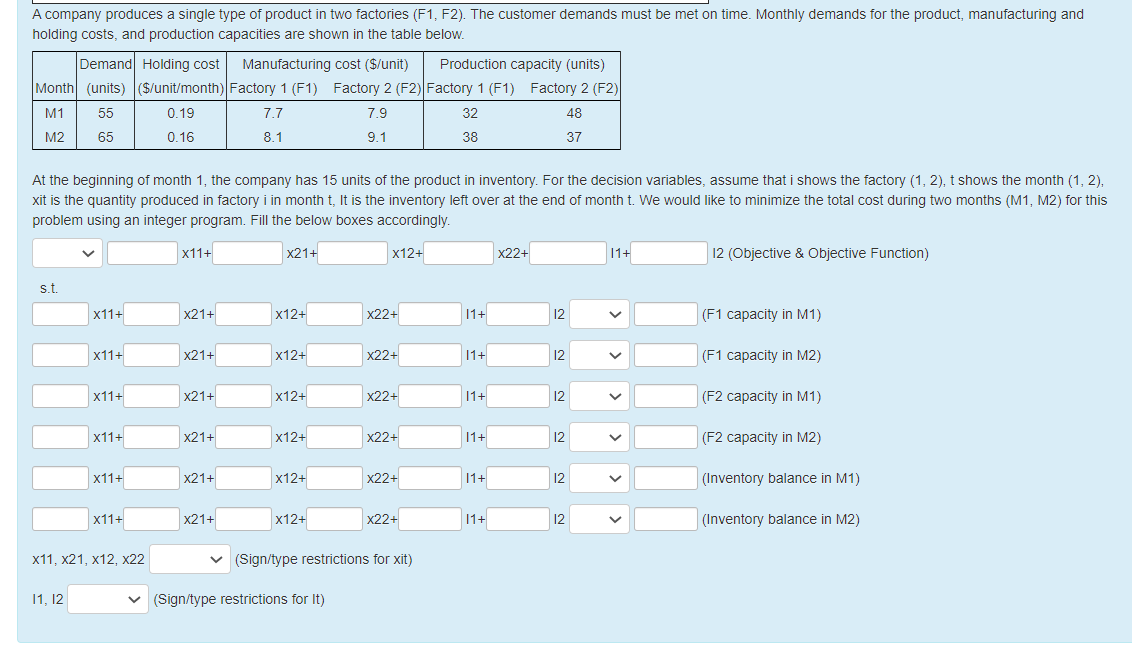 A company produces a single type of product in