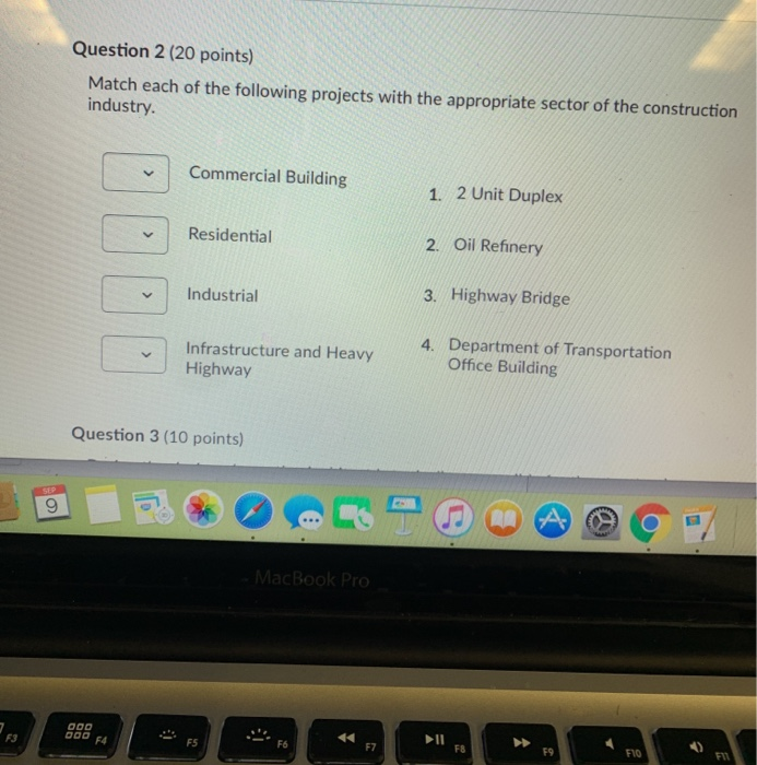 Question 2 (20 points) Match each of the