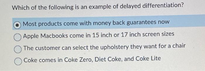 Which of the following is an example of delayed