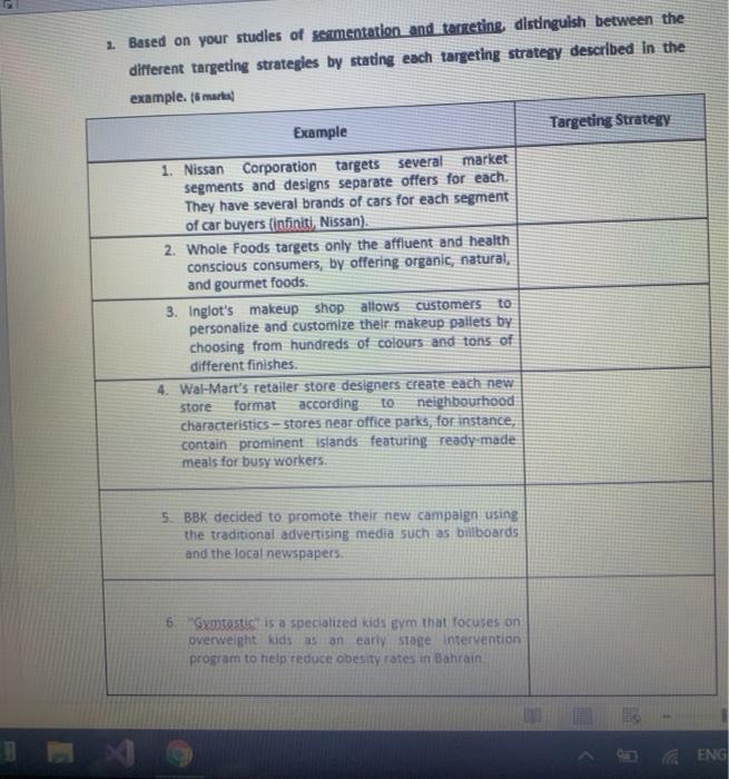 1. Based on your studies of sermentation and