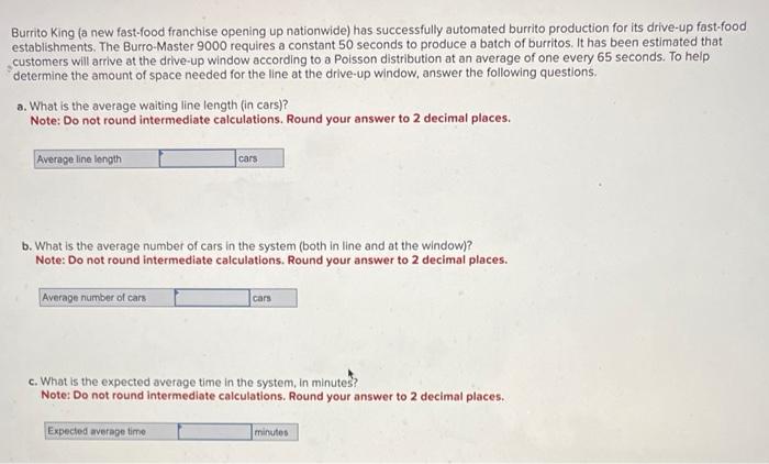 Burrito King (a new fast-food franchise opening