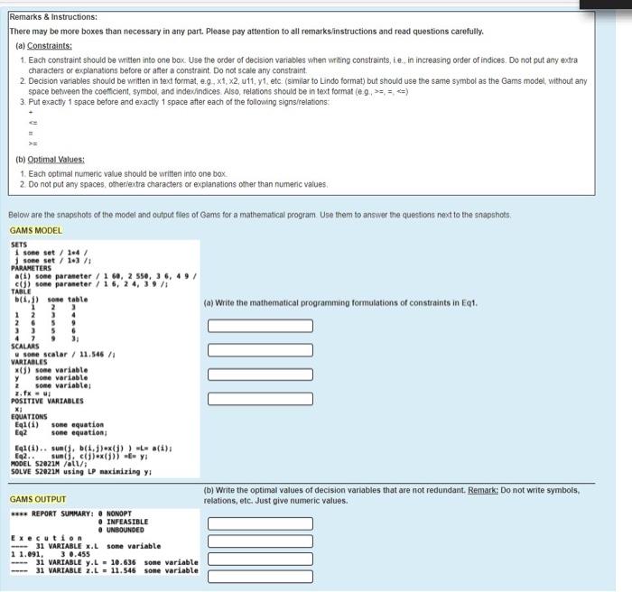 Remarks & Instructions: There may be more boxes