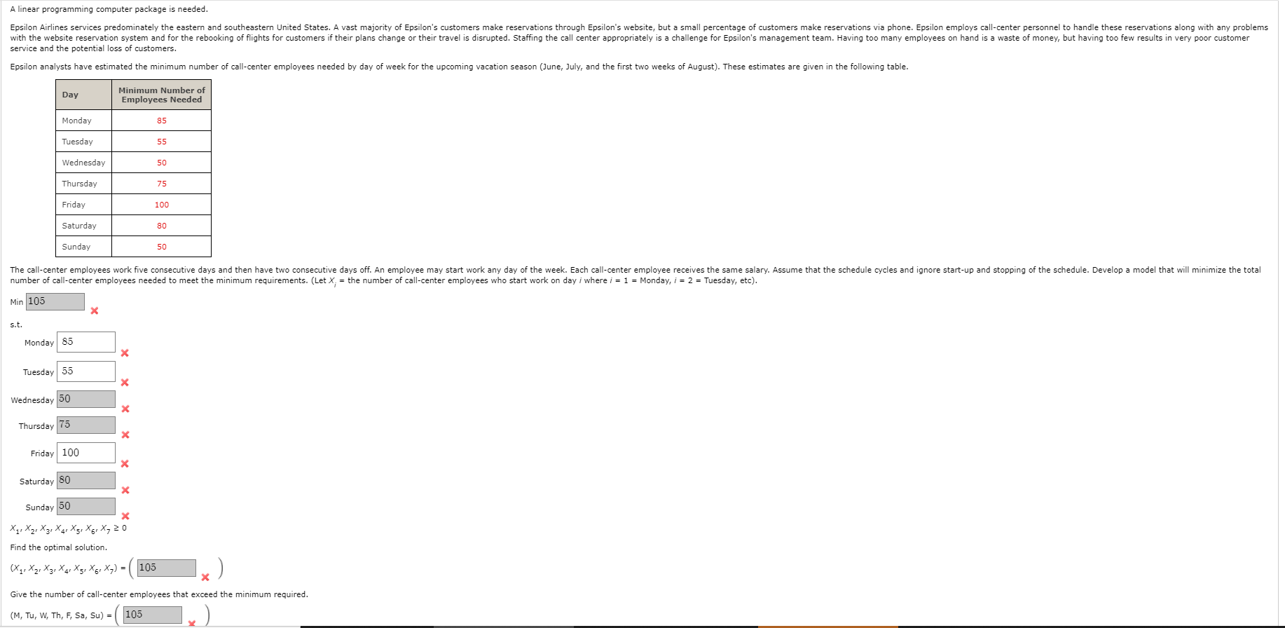 I need the solution using solver in excel A