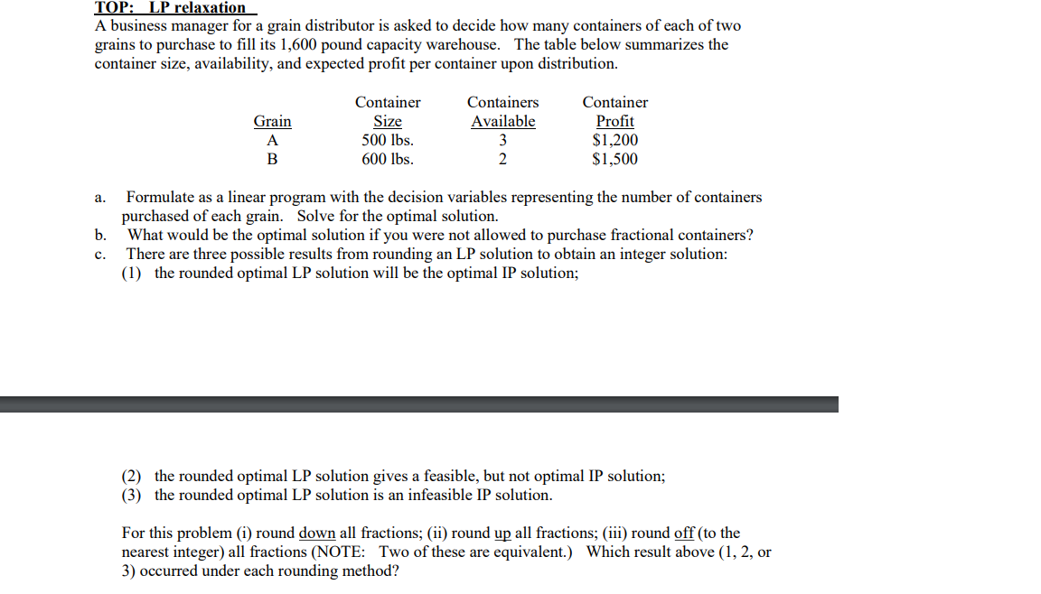 Ccan you solve this problem with excel ? And can