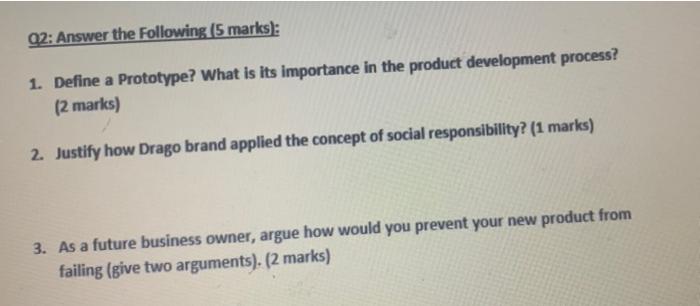 Q2: Answer the following (5 marks): 1. Define a