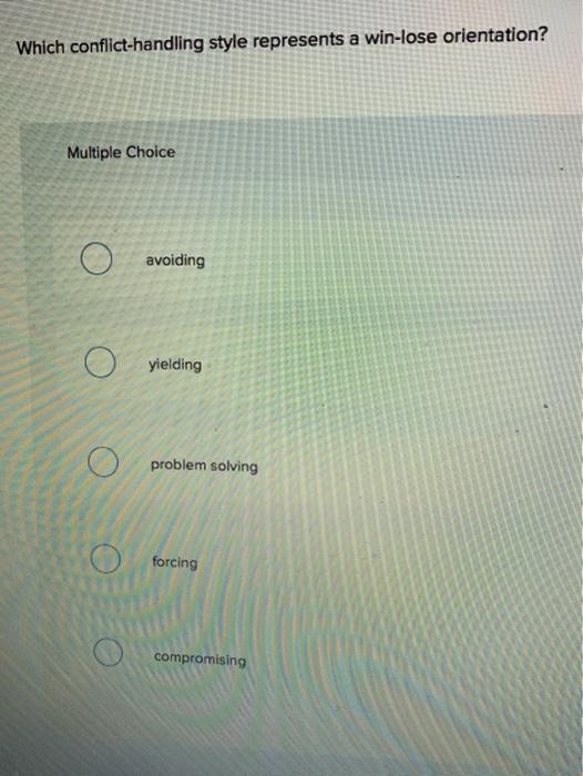 Which conflict-handling style represents a