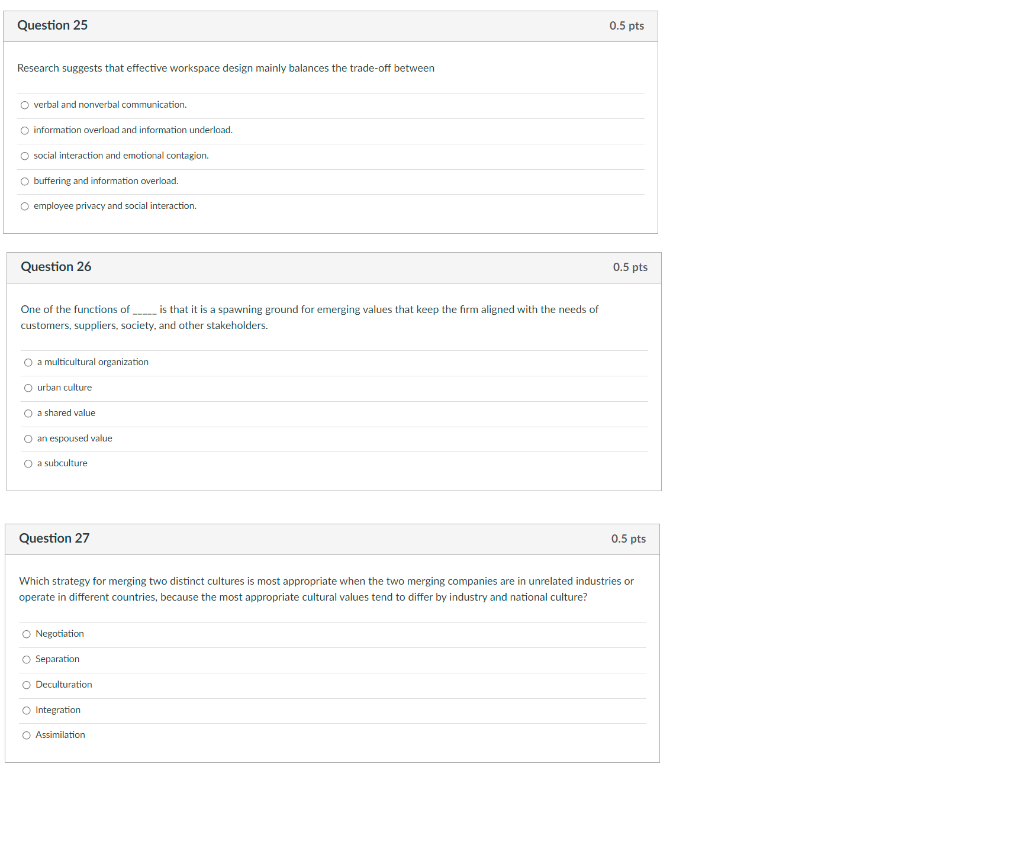 i need it in 5 mins Question 25 0.5 pts Research