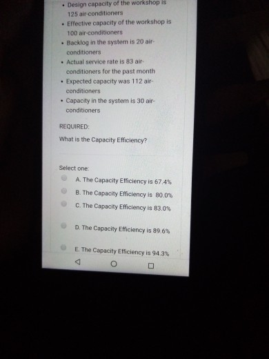 Design capacity of the workshop is 125