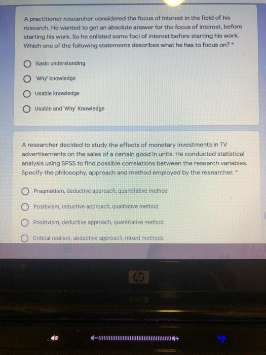 A practitioner researcher considered the focus of