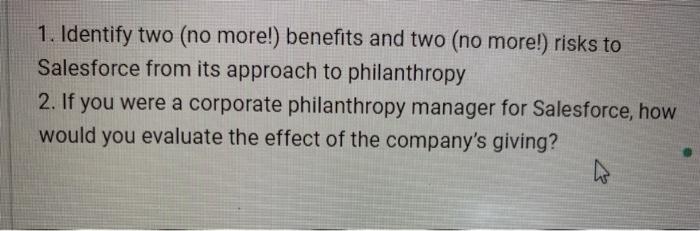 Discussion Case: Salesforce's 1+1+1 Integrated