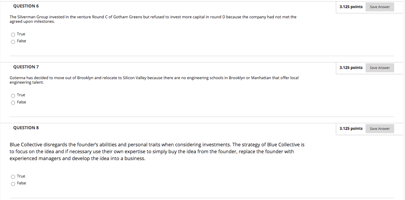 HELP PLEASE QUESTION 6 3.125 points Save Answer