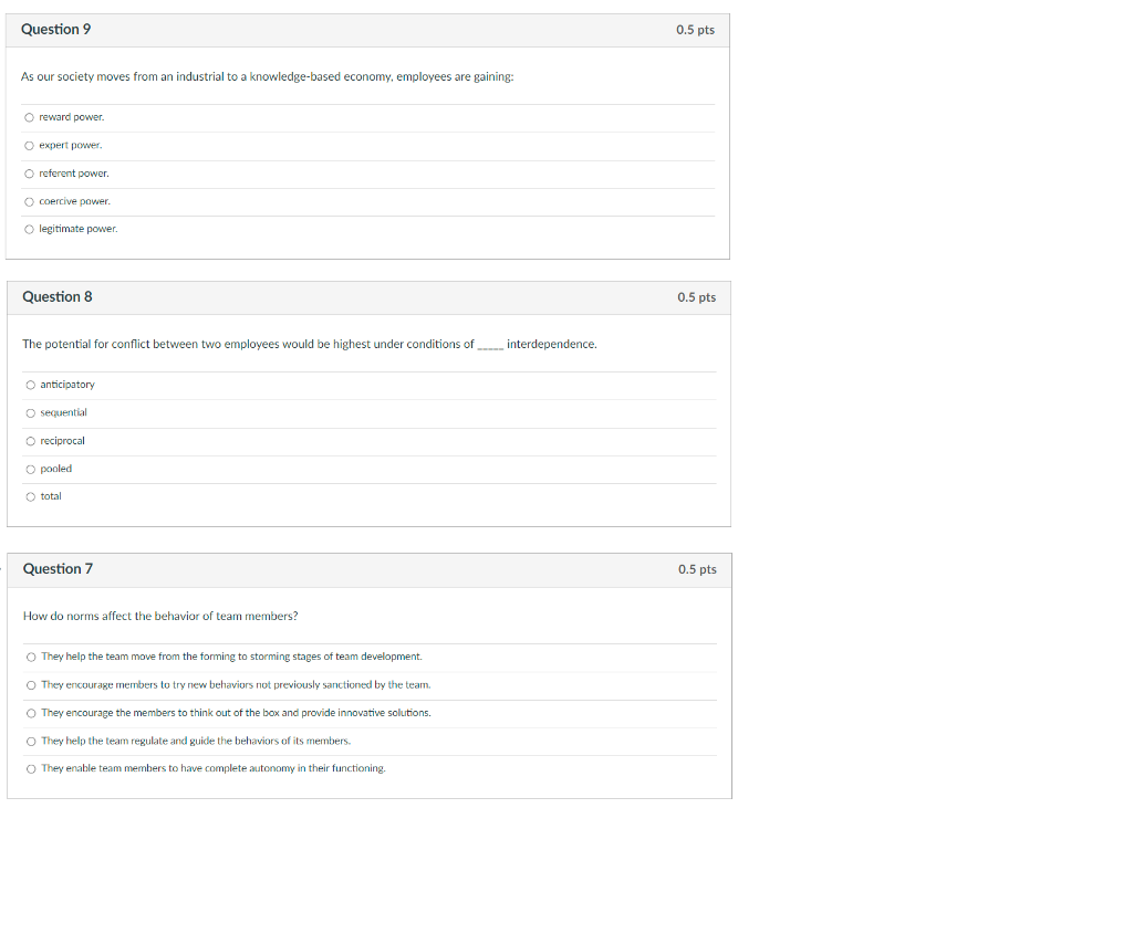 i need it in 5mins Question 9 0.5 pts As our