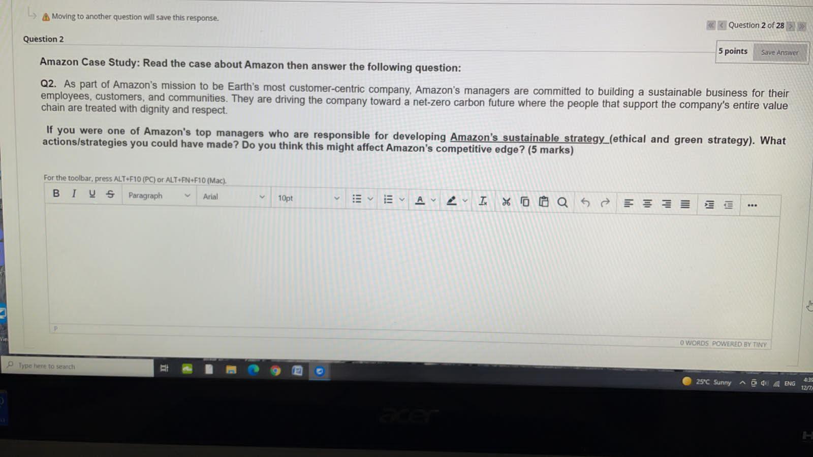 Question Completion Status: Note: Question 1