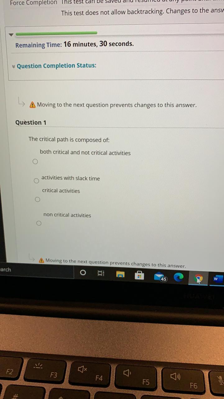 Force Completion This test can be This test does