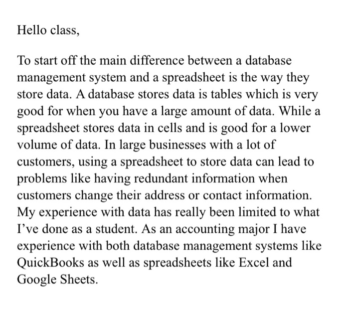 reply to these two discussion posts Hello class,