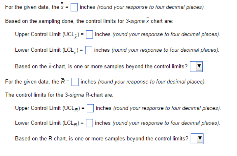 Refer to Table S6.1 - Factors for Computing