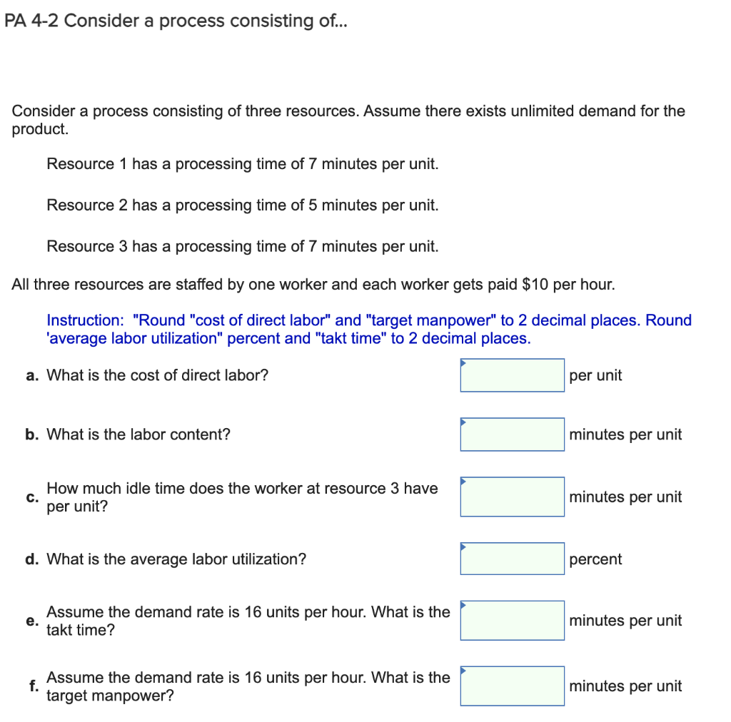 PA 4-2 Consider a process consisting of...