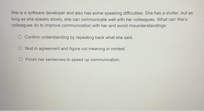 Wei is a software developer and also has some