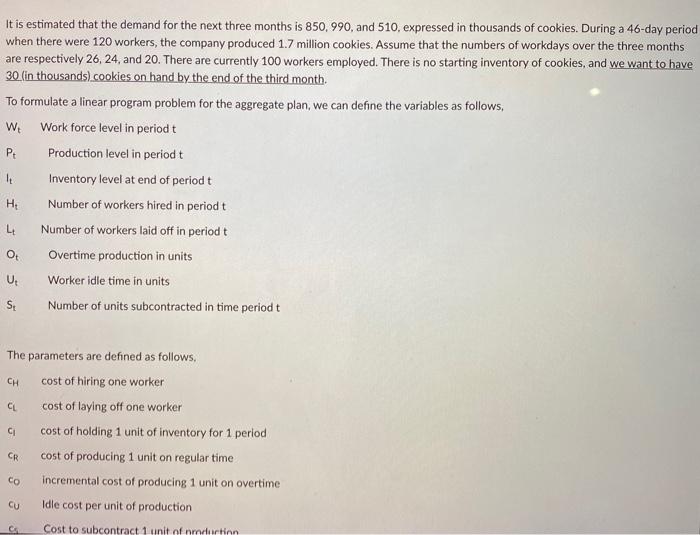 It is estimated that the demand for the next